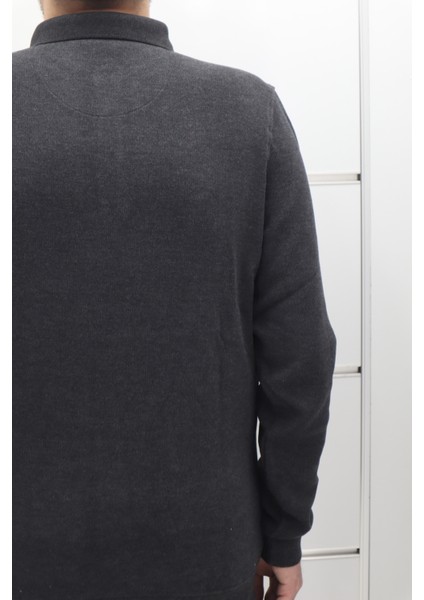 Fistan Store Erkek Desenli Spor Kesim Normal Kalıp Polo Yaka Selanik Kumaşlı Kışlık Kazak fırsatları