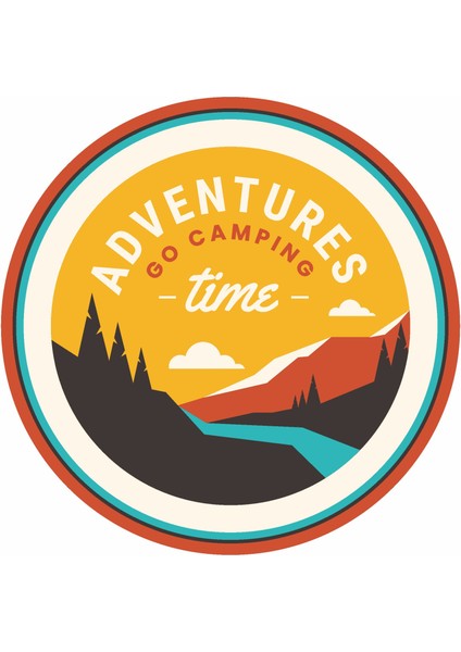 Adventure Time Kamp Sticker - 4x4 Off Road Kamp Sticker - Araba Oto Motosiklet Karavan Sticker 00113
