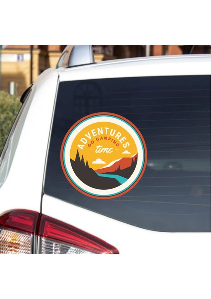 Adventure Time Kamp Sticker - 4x4 Off Road Kamp Sticker - Araba Oto Motosiklet Karavan Sticker 00113 modelleri