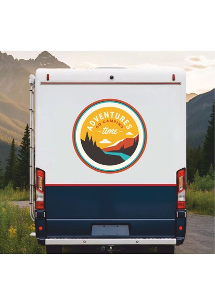 Adventure Time Kamp Sticker - 4x4 Off Road Kamp Sticker - Araba Oto Motosiklet Karavan Sticker 00113 indirimleri
