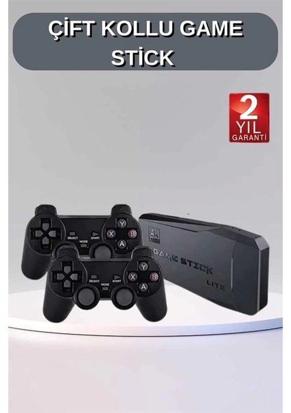 Game Stick 20000 Oyun Kablosuz Çift Kol Retro Oyunlar Game Stick Atari 2.4g 4K fiyatları