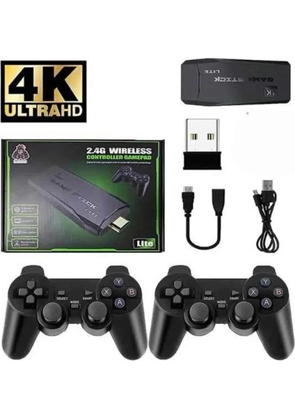 Game Stick 20000 Oyun Kablosuz Çift Kol Retro Oyunlar Game Stick Atari 2.4g 4K indirimleri