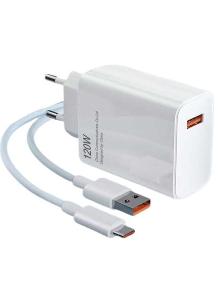 Type C Yüksek Hızlı Şarj Aleti Beyaz 120W Ultra Uzun Ömürlü - N678J737-M09678 modelleri