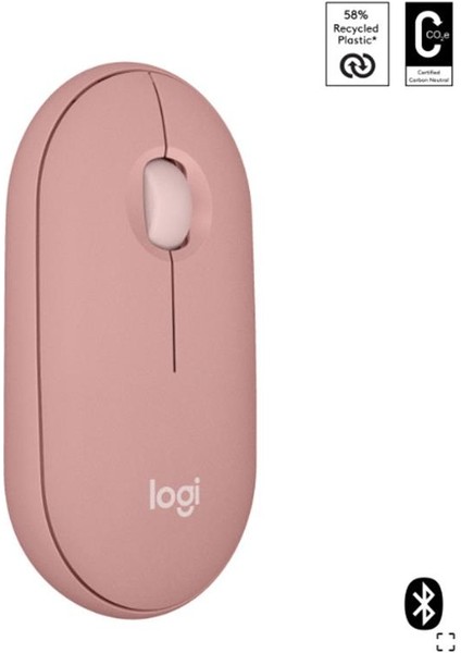 Logıtech Pebble 2 M350S Kablosuz Bluetooth Sessiz Optik Mouse Pembe 910-007014 fiyatları