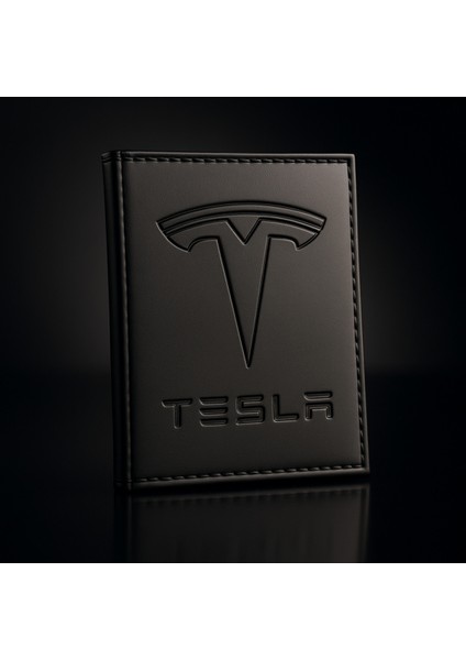 Tesla Ruhsat Kılıfı (Deri Dokulu Baskı) Tr