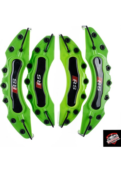 Yeşil Audi Rs 4'lü Kaliper Seti Yapıştırma Logolu