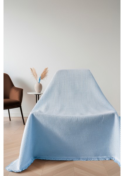 Pamuklu Koltuk Şalı 170X170 cm – Saçaklı Tv Battaniyesi & Tekli Koltuk Örtüsü