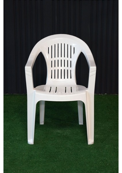 Bahar Plastik Kollu Bahçe Balkon Koltuk Beyaz 6 Adet Istiflenebilir indirimleri