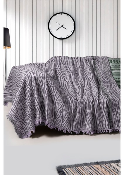 Pamuklu Lüks Kaymaz Koltuk Örtüsü | Koltuk Şalı | Çok Amaçlı Örtü