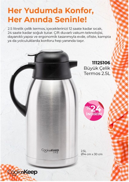 Buyuk Çelik Termos 2.5lt