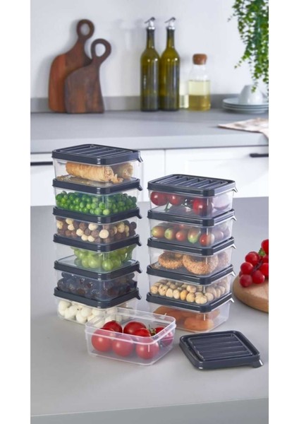 6 Adet 250 ml Saklama Kabı --- Buzdolabı Organizeri 6X250ML