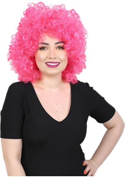 Animasyon Parti ve Palyaço Peruğu - Neon Pembe fiyatları