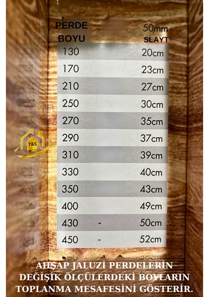 Wooden Blinds Doğal Ahşap Jaluzi Perde 50 mm,Alüminyum Kasalı Yüksek Kaliteli - Ceviz Kurdelalı