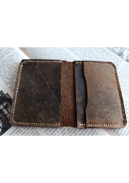 Hakiki Deri Üst Kalite Tamamen El Emeği Minimalist Cüzdan 15.5X10.5 cm MD14 fiyatları