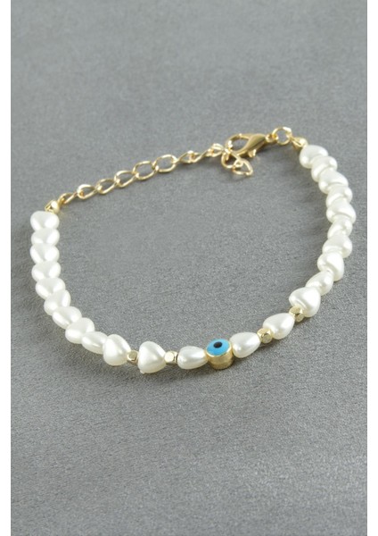 Kalp Nazar Inci Bileklik