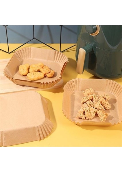 50 Adet Air Fryer Pişirme Kağıdı Tek Kullanımlık Yağ Geçirmez Yapışmaz Kare Tabak Model Pvc (5264) modelleri