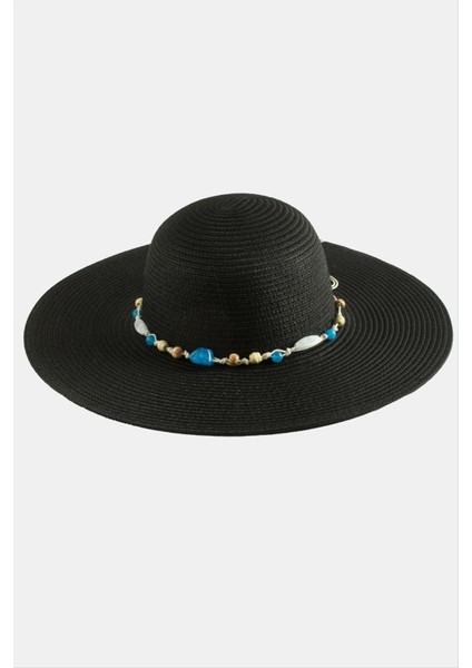 Boncuklu Hasır Şapka