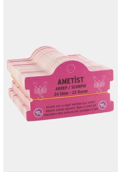 Ametist & Akrep Burç Bileklik Kartı