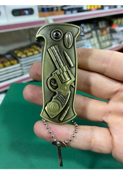 Tabanca Figürlü Metal Bıçaklı Çakmak