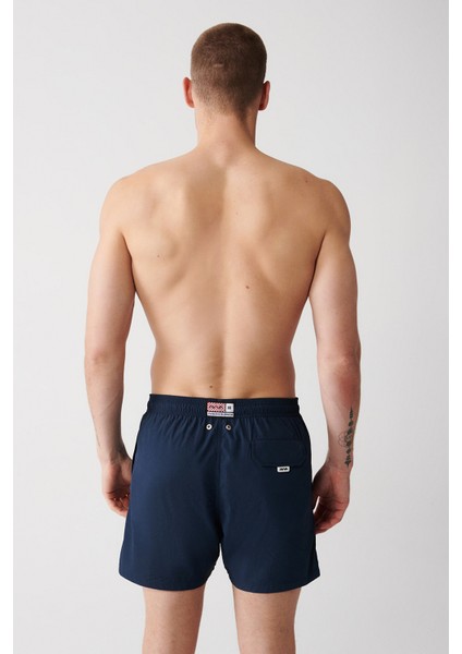 Erkek Lacivert Düz Deniz Şortu A31Y3800