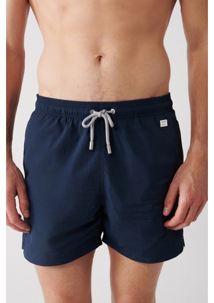 Erkek Lacivert Düz Deniz Şortu A31Y3800