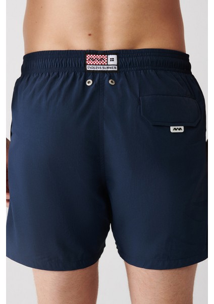 Erkek Lacivert Düz Deniz Şortu A31Y3800