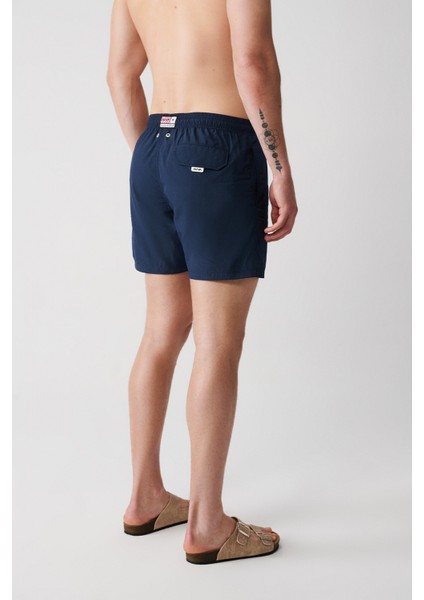 Erkek Lacivert Düz Deniz Şortu A31Y3800