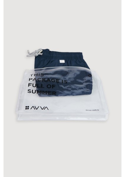 Erkek Lacivert Düz Deniz Şortu A31Y3800
