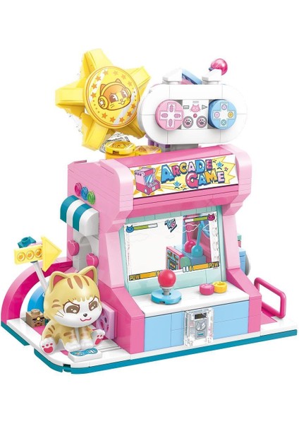 KP28019 Keeppley Orange Cat Game Room Blok Seti -Vagon Life modelleri