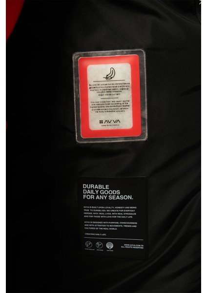 Erkek Siyah Çıkma Kapüşonlu Kuş Tüyü Dolgulu Su İtici Kumaşlı Mont A32Y6044