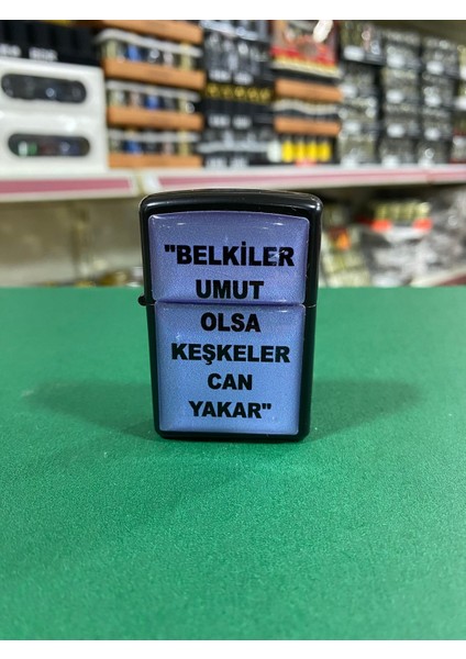 Keşkeler Can Yakar Yazılı Benzinli Çakmak