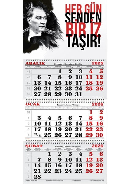 2026 Yılı Gemici Takvimi-Hergün Senden Bir Iz Taşır