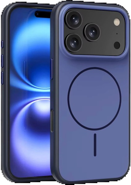 CPT05 Apple iPhone 17 Pro Max Neva Magsafe Kapak - Lacivert