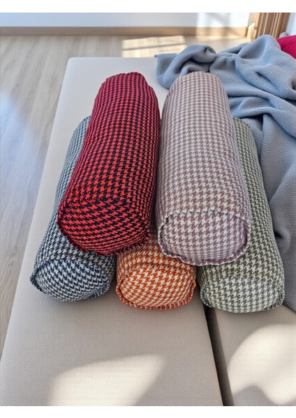 Kazayağı Desenli Silindir Yastık | Dekoratif Bolster Yastık | Modern Renkli Tasarım fiyatları