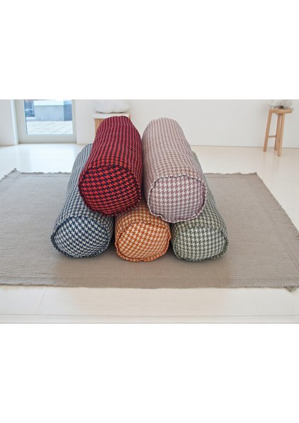 Kazayağı Desenli Silindir Yastık | Dekoratif Bolster Yastık | Modern Renkli Tasarım fırsatları