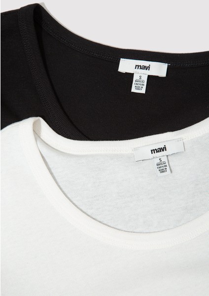 2'li Uzun Kollu Basic Tişört 1613519-90891