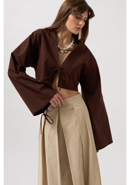 Bağlama Detay Uzun Kol Bluz modelleri