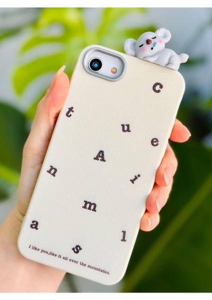 Go Aksesuar Iphone6-7 - 8 - Se 2020 - Se 2022 ile Uyumlu Koala 3D Oyuncak Figürlü Tasarım Kılıf