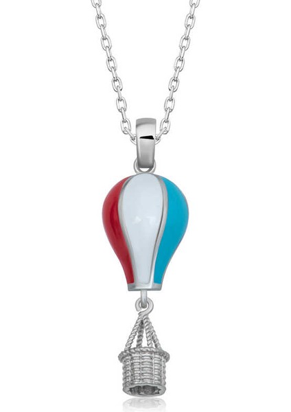 925 Ayar Gümüş Kapadokya Balon Kadın Gümüş Kolye T6988 (800800)