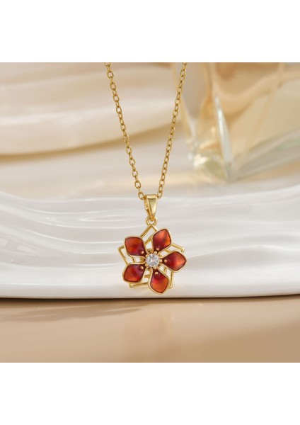 Yeni Avrupa ve Amerika Birleşik Devletleri Noel Serisi Kolye Kadın Basit Yeni Iş Tatil Elemanları Mikro-Kabuklu Yağ Damlası Kolye (Yurt Dışından)