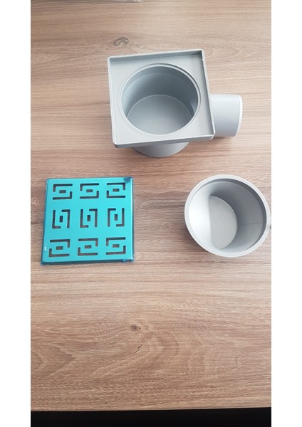 DUŞ YER SÜZGECİ METAL KAPAKLI KOKU ÖNLEYİCİLİ YANDAN ÇIKIŞLI 10X10CM