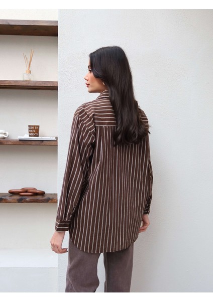 Çizgili Poplin Gömlek indirimleri