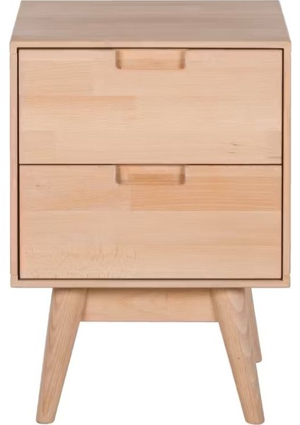 Nordic Doğal Ahşap Komodin Çift Çekmeceli fiyatları