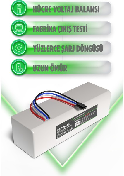 Xiaomi Mi Vacuum Mop 1c 2in1 Akıllı Robot Süpürge Bataryası 14.4V 2600MAH Pil modelleri