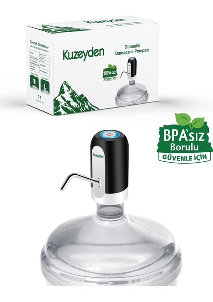 Bpa'sız Şarjlı Damacana Su Pompası