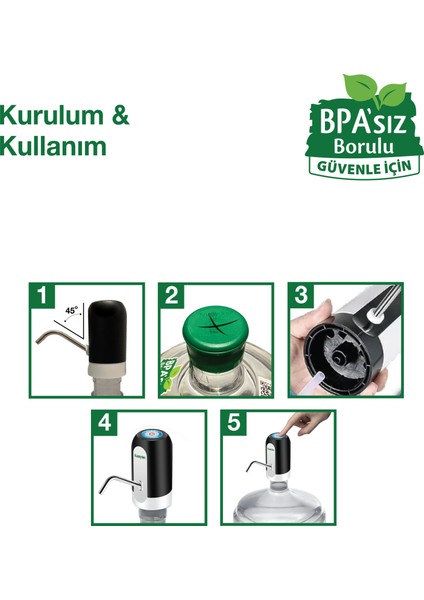 Bpa'sız Şarjlı Damacana Su Pompası fırsatları