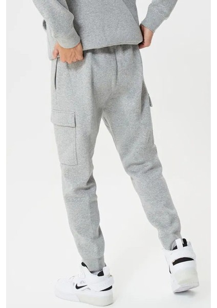 Sportswear Club Fleece Taper Leg Sneaker Length Cargo Pant Erkek Pamuklu Kargo Eşofman Altı Gri fiyatları
