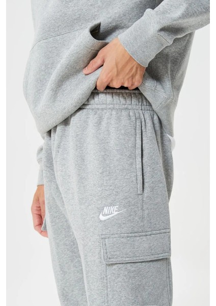 Sportswear Club Fleece Taper Leg Sneaker Length Cargo Pant Erkek Pamuklu Kargo Eşofman Altı Gri modelleri