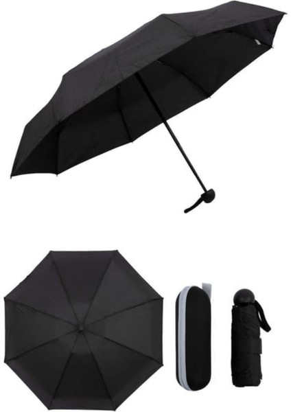 Adele Siyah Kapsül Kılıflı Şemsiye 54X91 cm - Modern, Şık ve Dayanıklı Tasarım