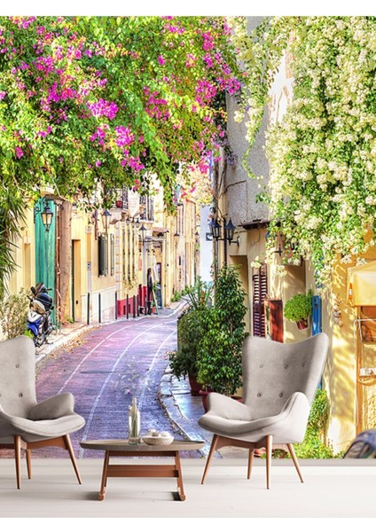 Bahar Yolu Desenli Isı ve Ses Yalıtımlı Sağlıklı Tekstil Duvar Kağıdı